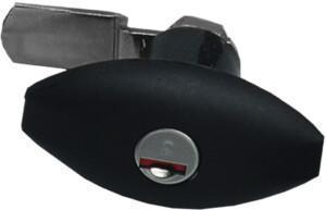 Lukko tavaraluukkuun ellipsi, musta Zadi