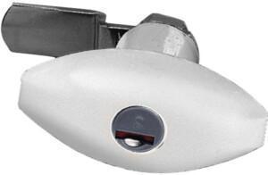 Lukko tavaraluukkuun ellipsi, valkoinen Zadi