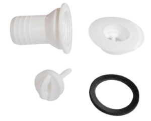Viemärin läpivienti suora 25mm Adria valkoinen