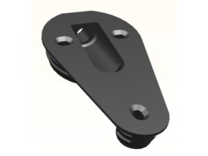 Kalustepala pisara, 8 x 53 x 26 mm, antrasiitti