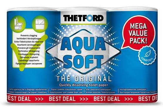 Thetford Aqua Soft wc paperi 6rl, value pack