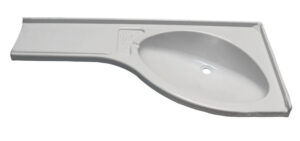 Kulma-allas valkoinen 840x375x150mm
