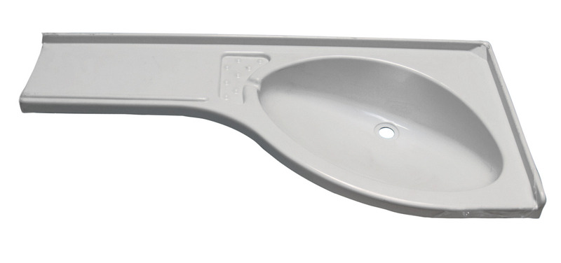 Kulma-allas valkoinen 840x375x150mm